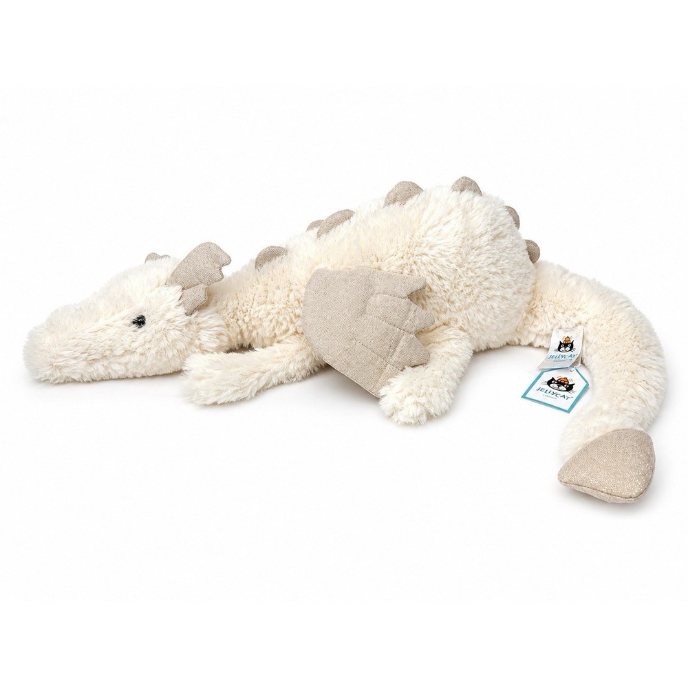 Jellycat Snow Dragon Plush SNW2DD White Dragon Stuffed Animal NWT